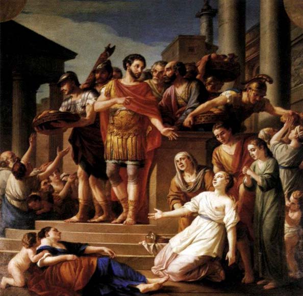 Marcus Aurelius Distributing Bread to the People